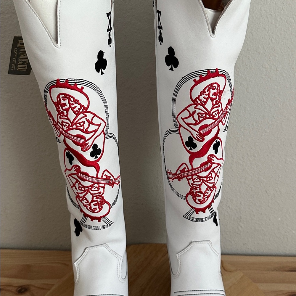 Dingo Womens Ace Of Spades Stacked Heel Cowboy Boots - Picture 7 of 9